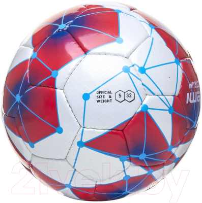 Футбольный мяч Atemi Spectrum PU (размер 5, белый/синий/красный)