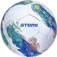 Футбольный мяч Atemi Galaxy (размер 5, белый/зеленый/синий) - 
