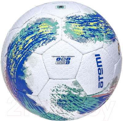 Футбольный мяч Atemi Galaxy (размер 5, белый/зеленый/синий)