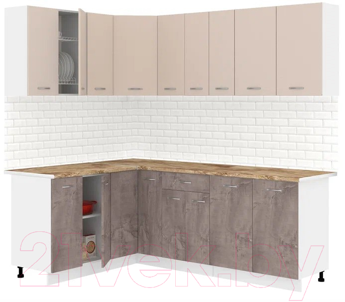 Кухонный гарнитур Кортекс-мебель Корнелия Лира 1.5x2.2