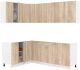 Готовая кухня Кортекс-мебель Корнелия Лира 1.5x2.2 без столешницы (дуб сонома) - 