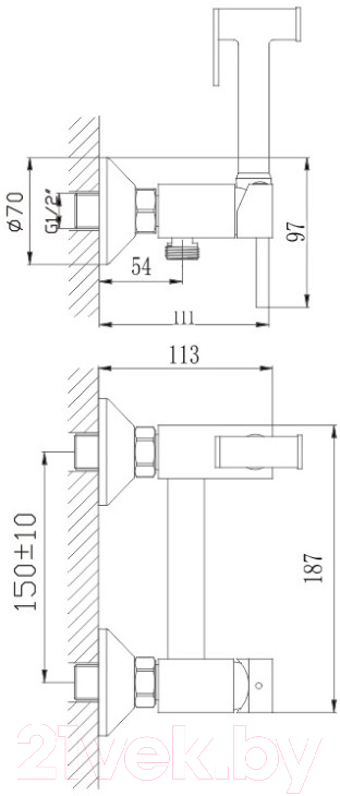 Гигиенический душ Haiba HB5510-4