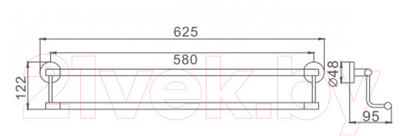 Держатель для полотенца Haiba HB8709