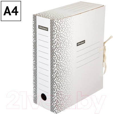 Коробка архивная OfficeSpace Standard / 264815 (белый)