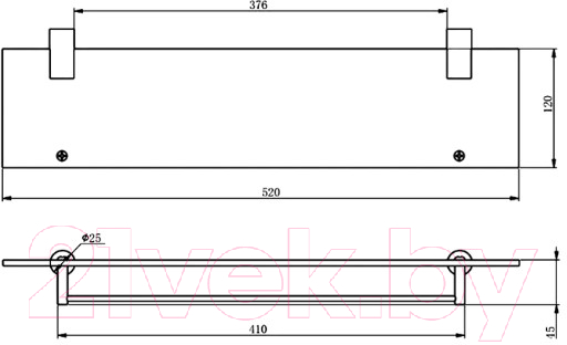 Полка для ванной Haiba HB8407-4