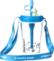 

Стакан с трубочкой Miniso, Mini Family Sports с соломинкой / 0930