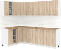 Кухонный гарнитур Кортекс-мебель Корнелия Лира 1.5x2.5 (дуб сонома/мадрид) - 