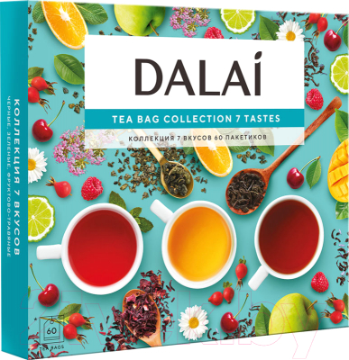 Чай пакетированный Dalai Новогодняя коллекция 7 вкусов