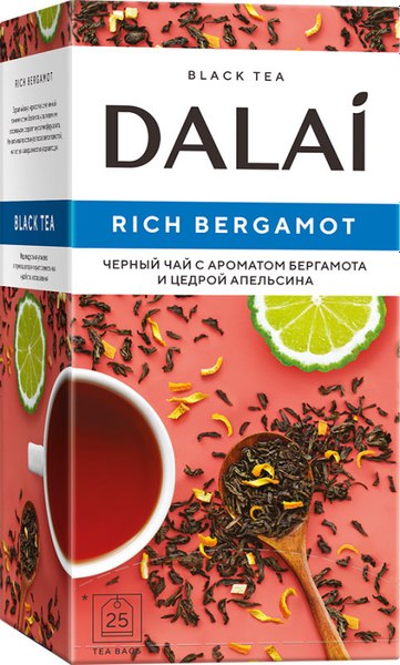 Чай пакетированный Dalai Рич Бергамот (25пак)