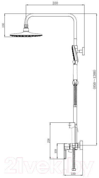 Душевая система Haiba HB24814-7