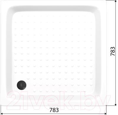 Душевой поддон Seven Luxe Виктория 80x80