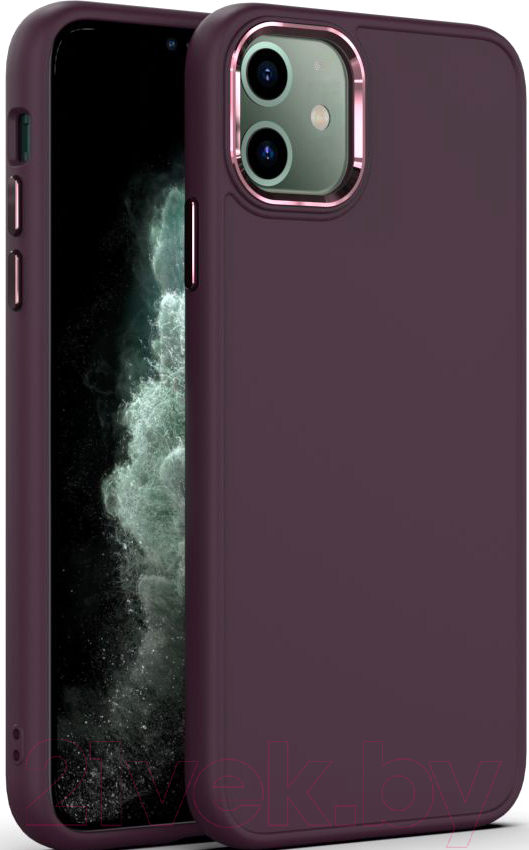 Чехол-накладка Bingo Metal для iPhone 14 (бордовый) — фото 1