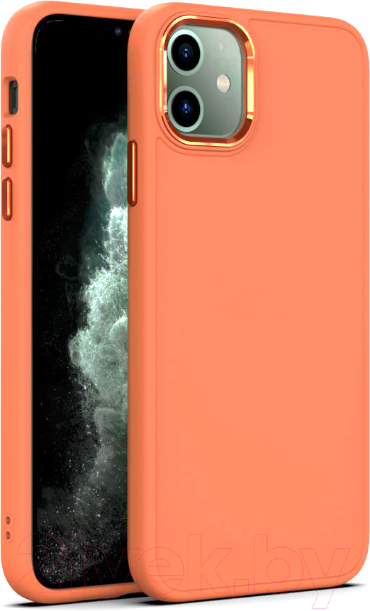Чехол-накладка Bingo Metal для iPhone 14 (оранжевый) — фото 1