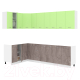 Кухонный гарнитур Кортекс-мебель Корнелия Лира 1.5x2.7 без столешницы (зеленый/оникс) - 