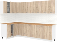 Кухонный гарнитур Кортекс-мебель Корнелия Лира 1.5x2.9 (дуб сонома/дуб бунратти) - 