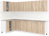Кухонный гарнитур Кортекс-мебель Корнелия Лира 1.5x2.9 (дуб сонома/марсель) - 
