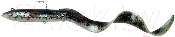 Мягкая приманка Savage Gear 4D Real Eel S Black Green Pearl Php / 63765 — фото 1