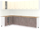 Готовая кухня Кортекс-мебель Корнелия Лира 1.5x2.9 (крем/оникс/мадрид) - 