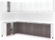 Кухонный гарнитур Кортекс-мебель Корнелия Лира 1.5x2.9 без столешницы (белый/береза) - 