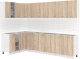 Готовая кухня Кортекс-мебель Корнелия Лира 1.5x2.9 без столешницы (дуб сонома) - 