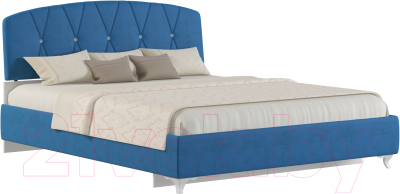 Двуспальная кровать Genesis Мебель Adelina 160x200 (ажур 43 синий)