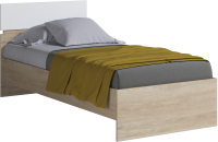 Односпальная кровать Genesis Мебель Светлана 900 (дуб сонома/белый) - 