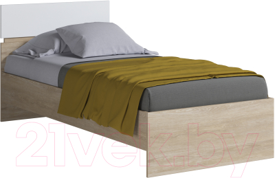 Односпальная кровать Genesis Мебель Светлана 900 (дуб сонома/белый)
