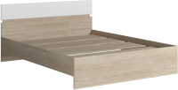 Двуспальная кровать Genesis Мебель Светлана 1600 (дуб сонома/белый) - 