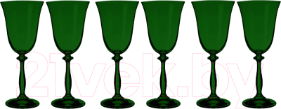 Набор бокалов Bohemia Angela 40600/D5126/250 (6шт, зеленый)