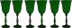Набор бокалов Bohemia Angela 40600/D5126/250 (6шт, зеленый) - 