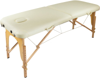 Массажный стол Atlas Sport Складной 2-с 60см без аксессуаров (бежевый/деревянный) - 