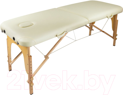 Массажный стол Atlas Sport Складной 2-с 60см без аксессуаров (бежевый/деревянный)