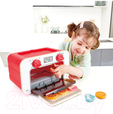Духовой шкаф игрушечный Hape Духовка, плита, набор игрушечных продуктов 3 в 1 / E3183_HP