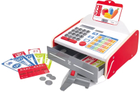 Касса игрушечная Hape С набором наклеек и калькулятором / E3184_HP - 