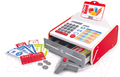 Изображение товара Касса игрушечная Hape С набором наклеек и калькулятором / E3184_HP