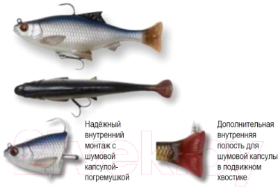 Изображение товара Мягкая приманка Savage Gear 3D Roach Pulsetail S Roach / 63719 (2шт)