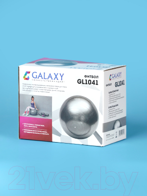 Фитбол гладкий Galaxy GL1041 (серый)