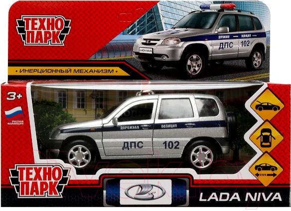 Автомобиль игрушечный Технопарк Lada Niva Полиция / LADANIVA-12POL-SR — фото 6