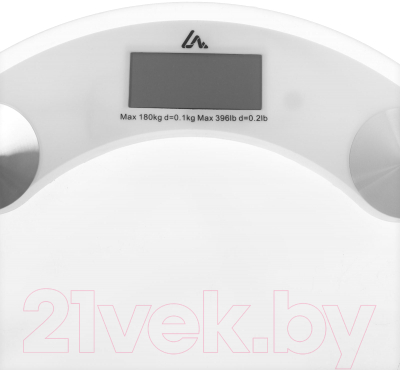 Напольные весы электронные LuazON Home LVE-001 / 2580568 (белый)