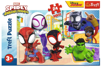 Пазл Trefl Человек - паук и его невероятные друзья. Marvel Maxi / 14348 (24эл)