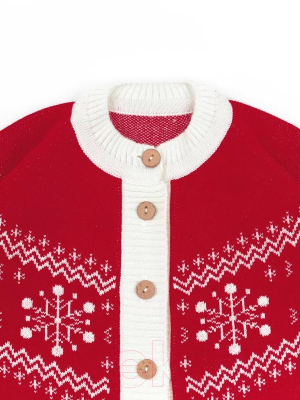 Комбинезон для малышей Amarobaby Pure Love Christmas Snow / AB-OD21-PLC5S/07-68 (красный, р.68)