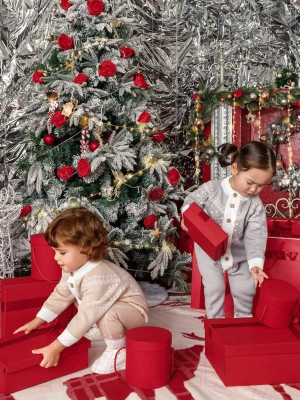 Комбинезон для малышей Amarobaby Pure Love Christmas Snow / AB-OD21-PLC5S/11-62 (серый, р.62)