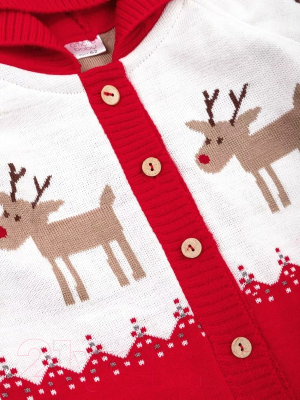 Комбинезон для малышей Amarobaby Pure Love Christmas Deer / AB-OD21-PLC502D/07-74 (красный, р.74)