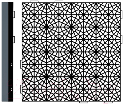 Плитка садовая Prosperplast Mosaic / IAK401-S411 (черный)
