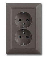 Розетка ABB Basic 55 2014-0-1477 (шато-черный) - 