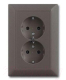 Миниатюра изображения товара Розетка ABB Basic 55 2014-0-1477 (шато-черный)