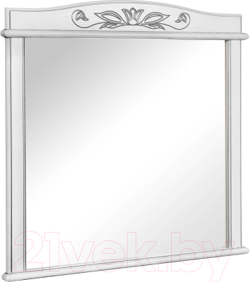 Зеркало Аква Родос Микелла 100 / АР0002128 (белый/патина хром)