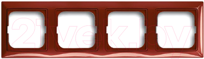 Рамка для выключателя ABB Basic 55 1725-0-1519 (красный)