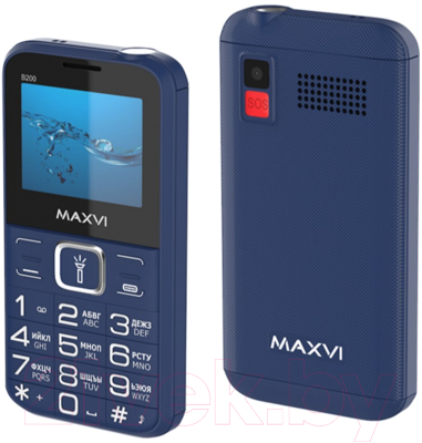 Мобильный телефон Maxvi B200 (синий+ЗУ)