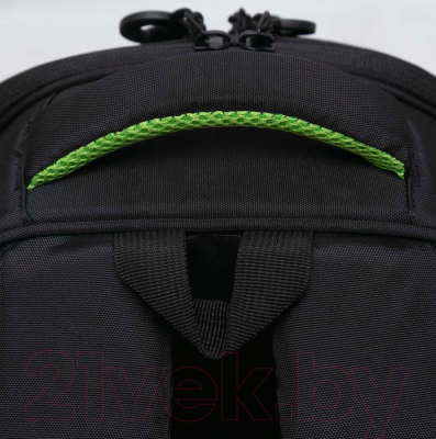 Школьный рюкзак Grizzly RAz-387-4 (черный/салатовый)